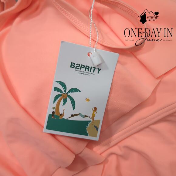 B2Prity Plus Size Boyshort Flounce Bikini Swimsuit Size 5X - Picture 4 of 6